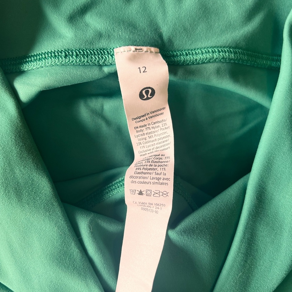 NWOT Lululemon Swiftly Tech Cropped Shirt and Align 28” leggings green - Picture 7 of 8